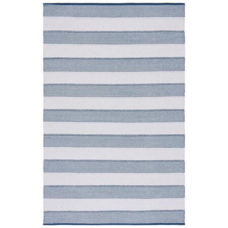 Safavieh 4 x 6 ft. Striped Kilim Flat Weave Rectangle Area Rug Grey & Blue STK803F-4